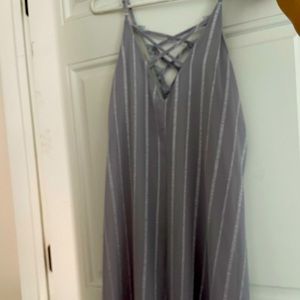 Lavender/gray dress with lace detail